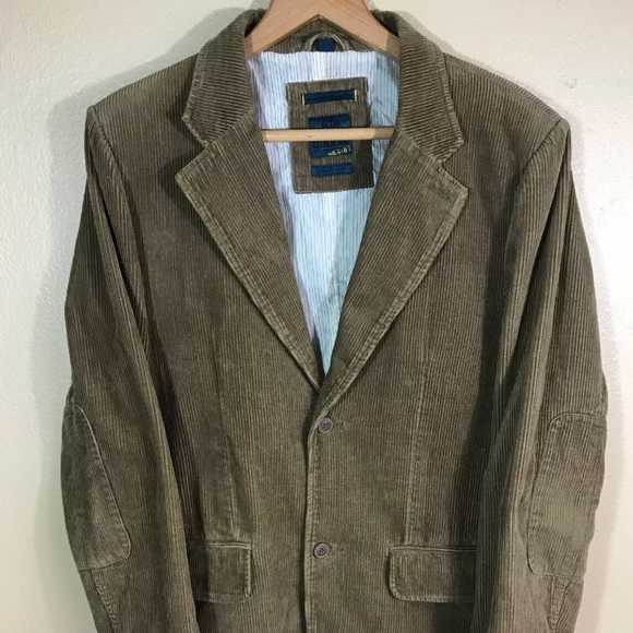 Men’s Large Corduroy Two Button Blazer Coat VTG - Picture 2 of 9